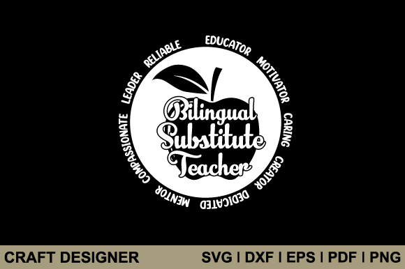 Bilingual Substitute Teacher SVG File: A Stitch Review