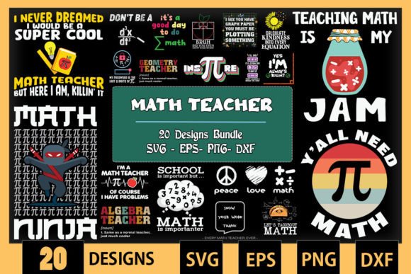 Math Teacher SVG Bundle 20 Designs Review