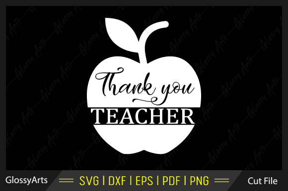 Thank You Teacher Svg for Embroidery Projects